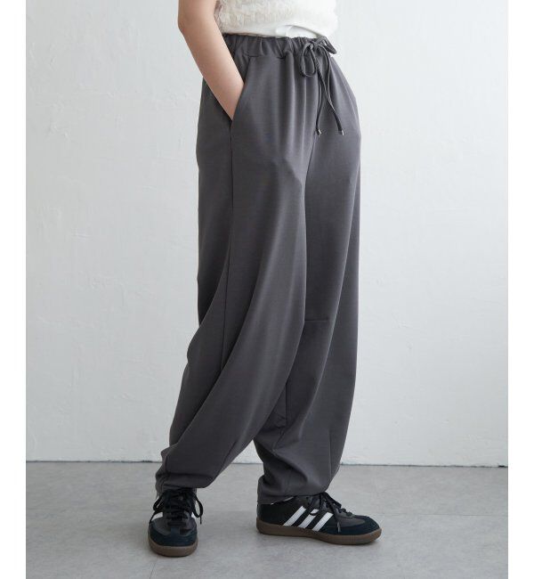 VENCE share style「ポンチカーブパンツ」|デニム|チャコール