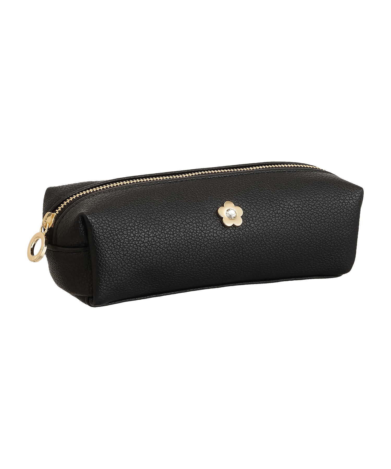 MARY QUANT「ビジューデイジー スクエアペンケース」|ポーチ|ブラック