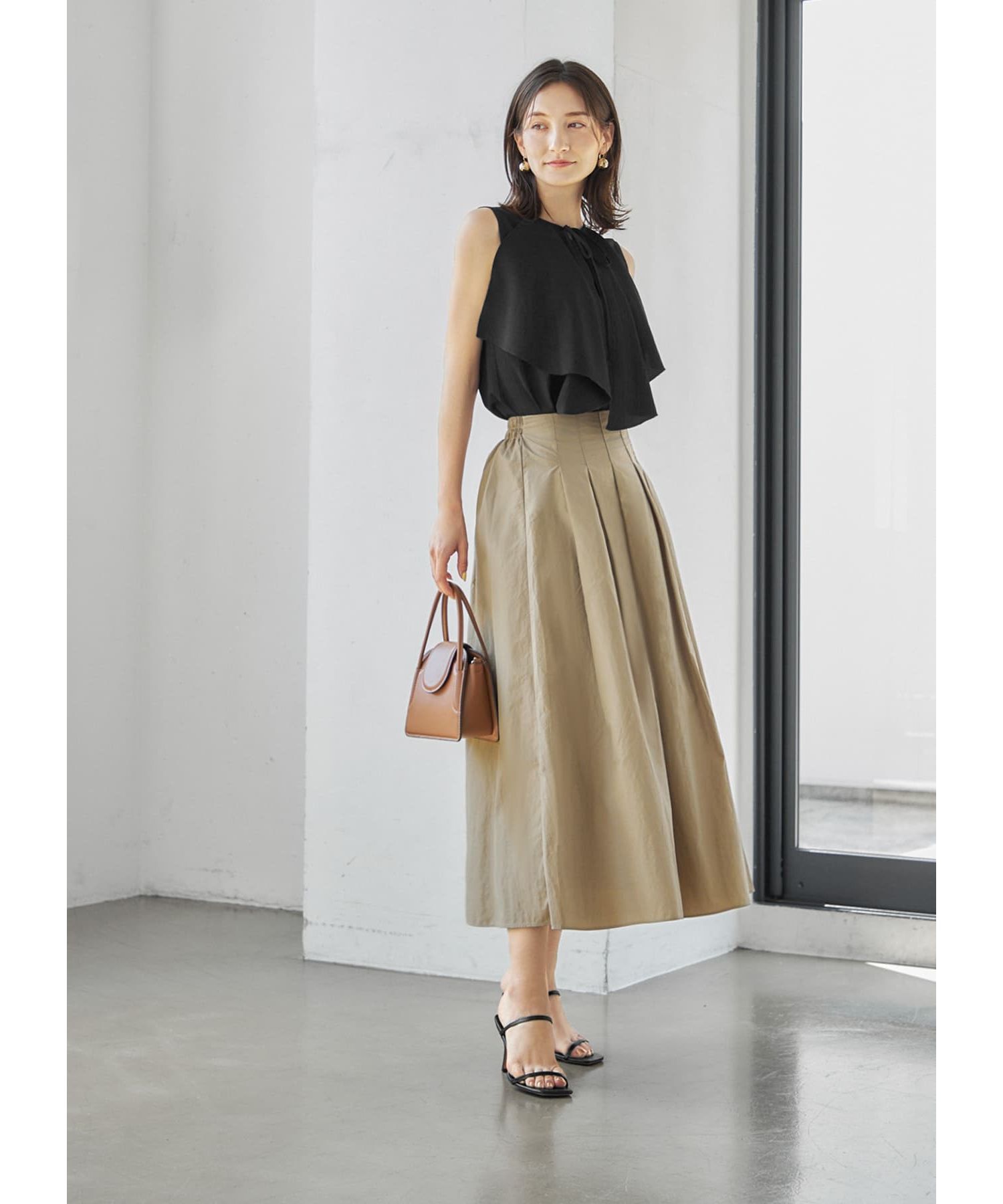 STYLE DELI「上部留めタックフレアスカート」|スカート|