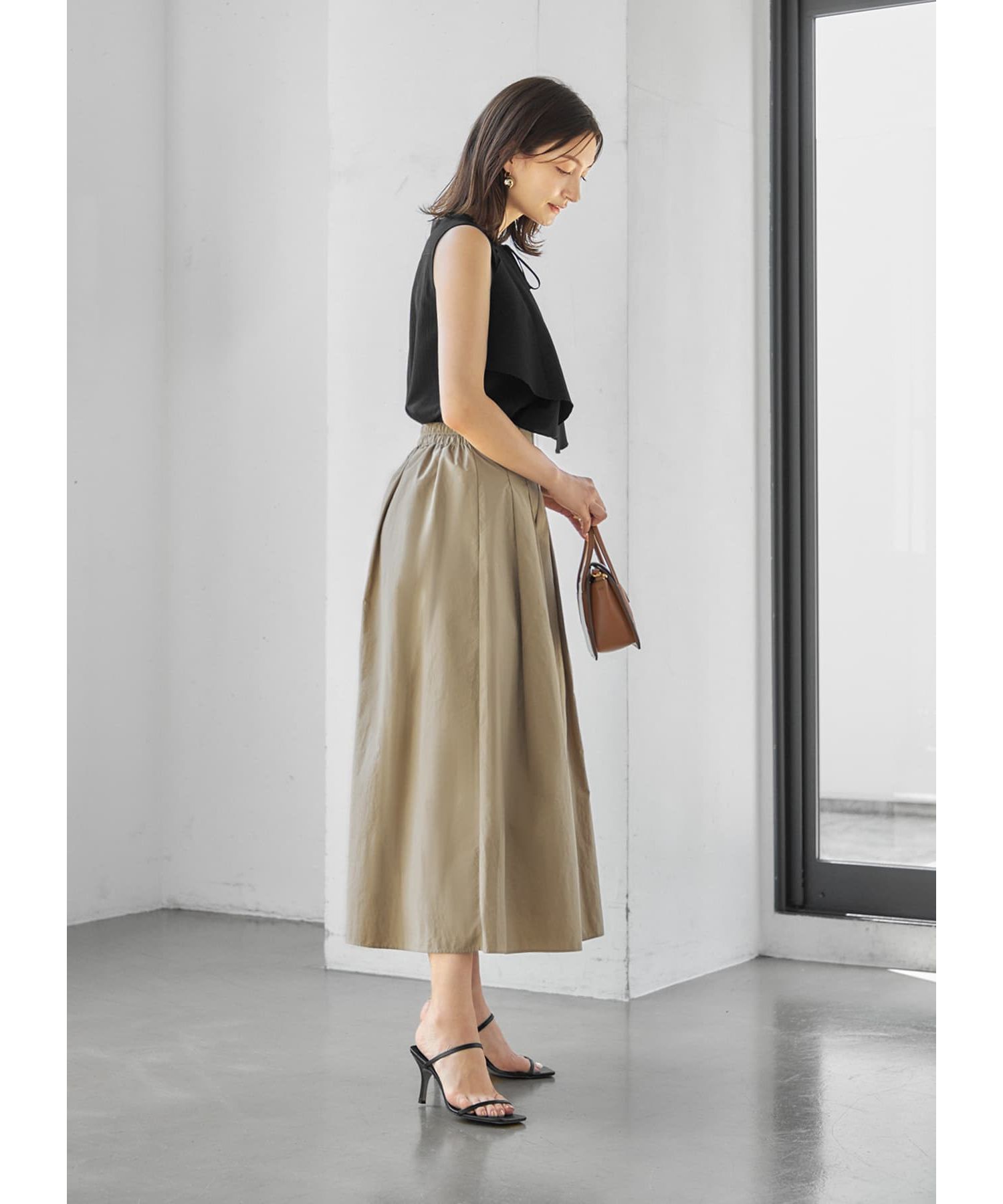 STYLE DELI「上部留めタックフレアスカート」|スカート|