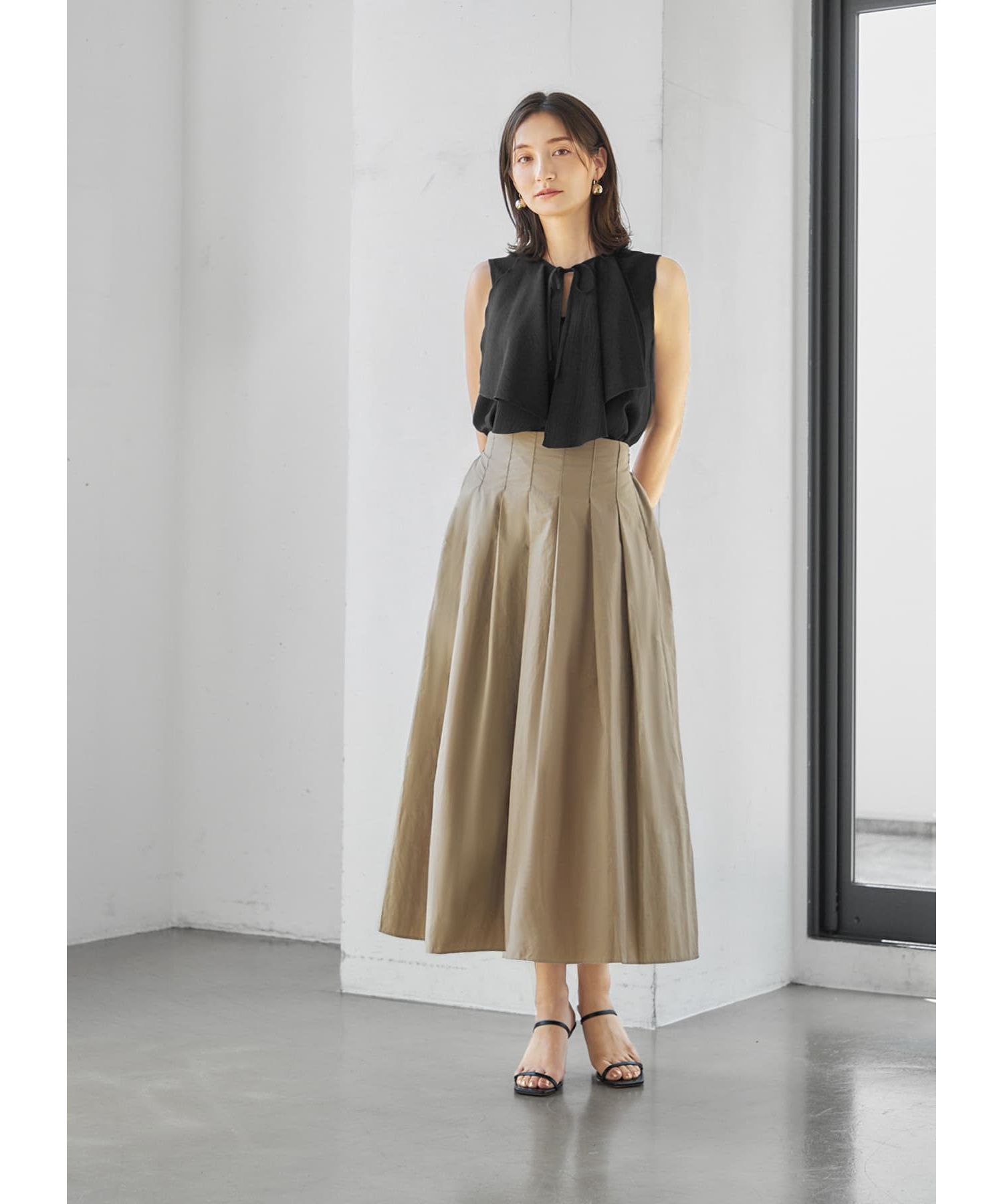 STYLE DELI「上部留めタックフレアスカート」|スカート|