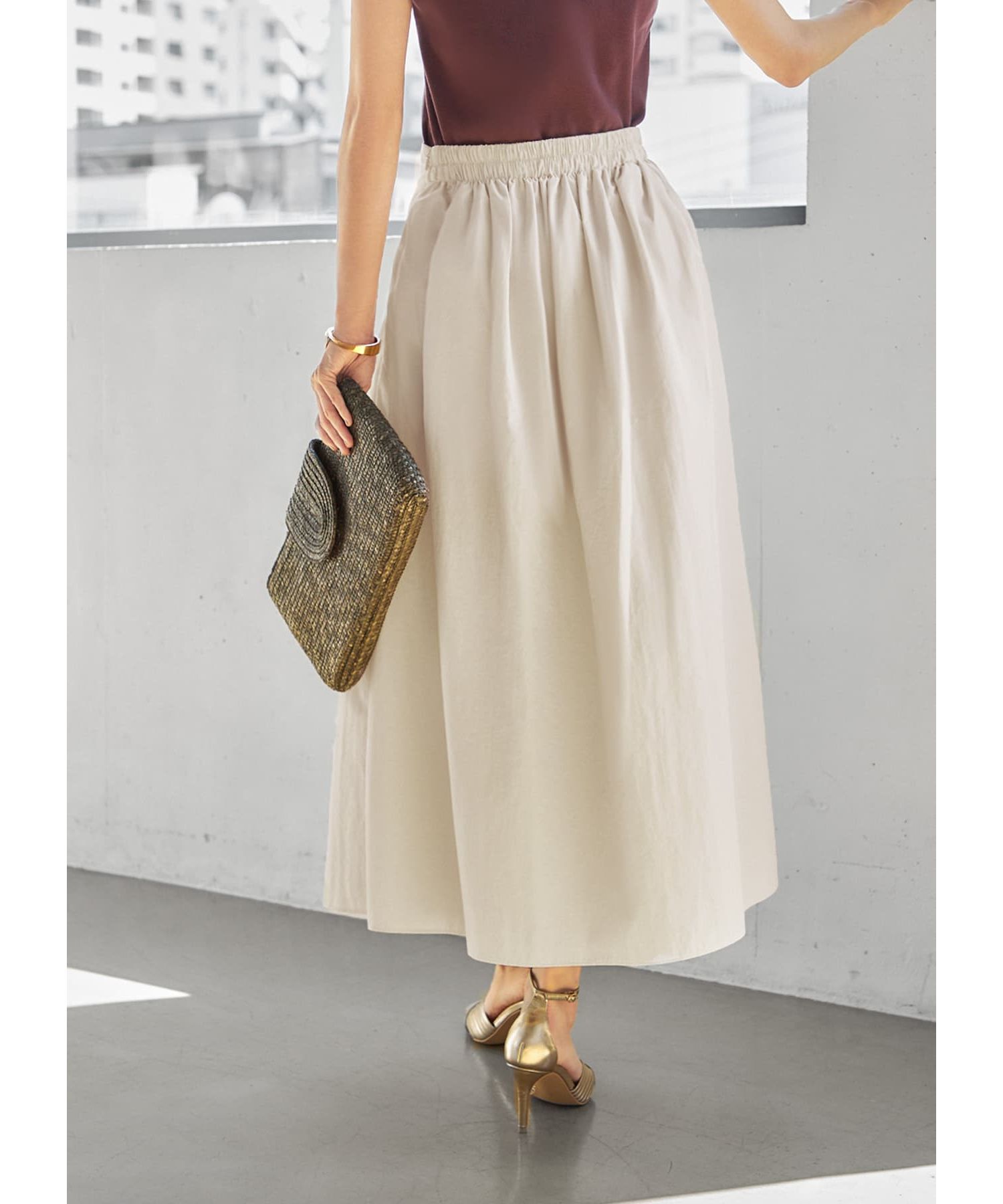 STYLE DELI「上部留めタックフレアスカート」|スカート|