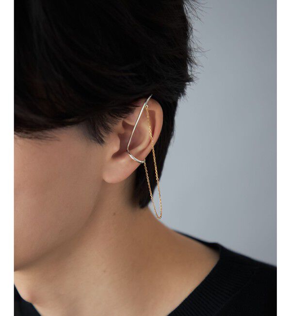 Jouete「[トーンカフス] チェーン コンビカラー」|イヤーカフ|