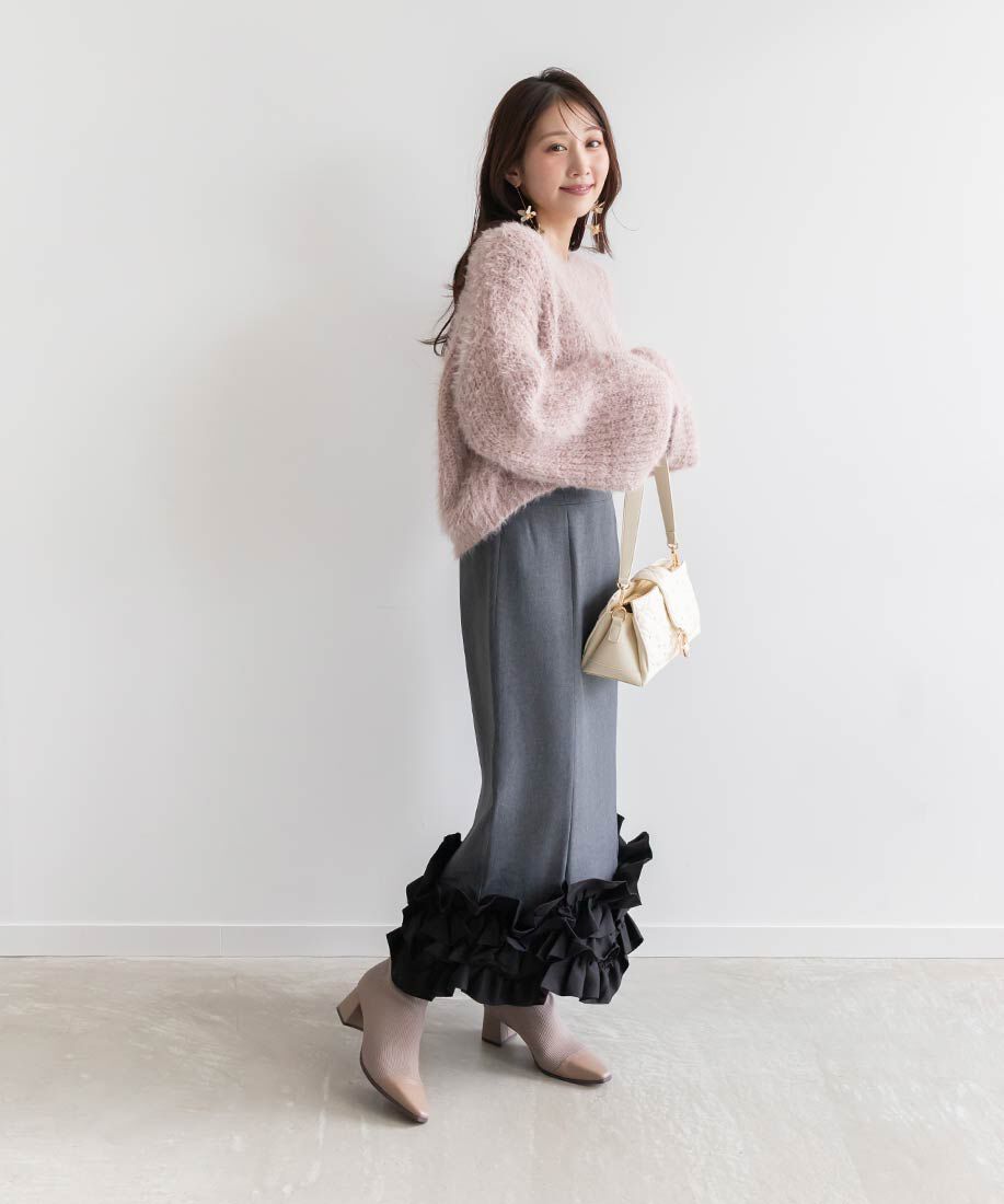  「【SUSTAINABLE】ベーシックニットブーツ」|ショートブーツ|