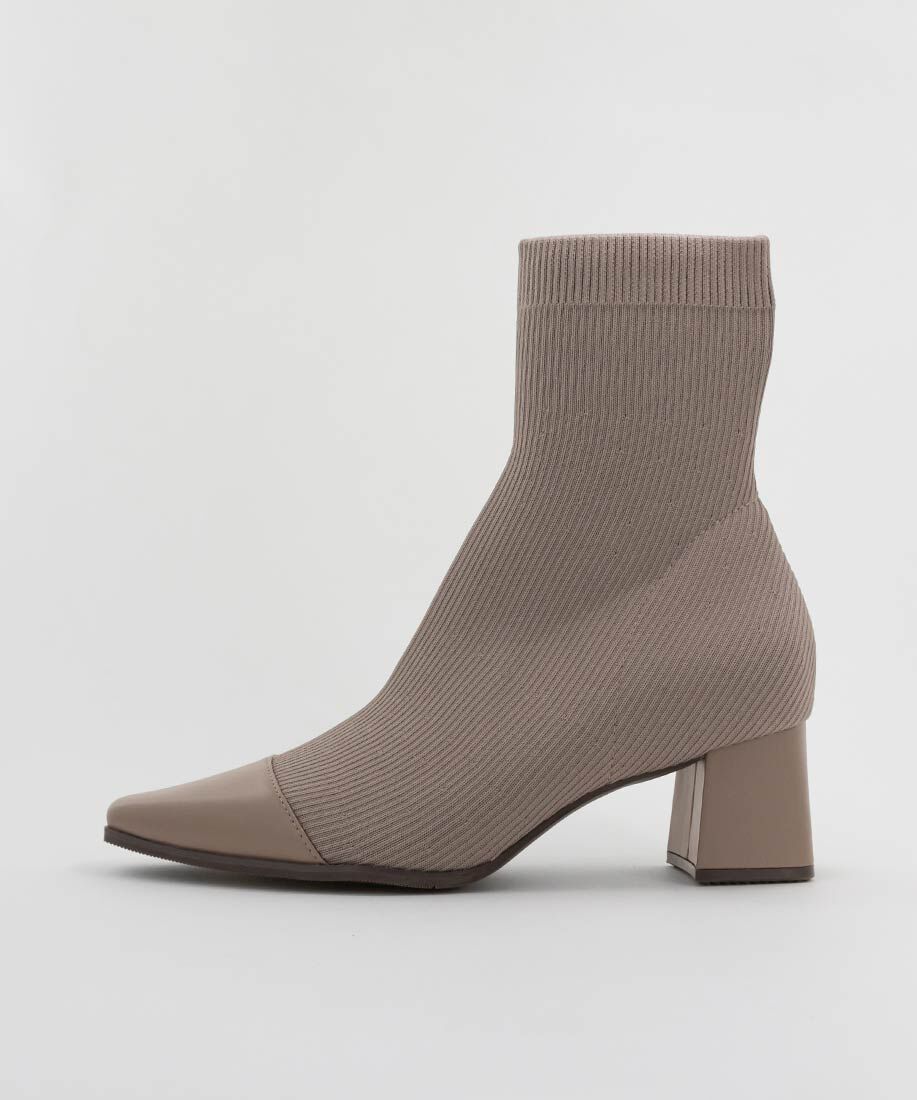  「【SUSTAINABLE】ベーシックニットブーツ」|ショートブーツ|