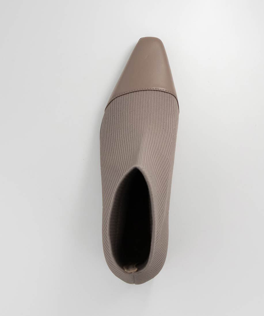  「【SUSTAINABLE】ベーシックニットブーツ」|ショートブーツ|