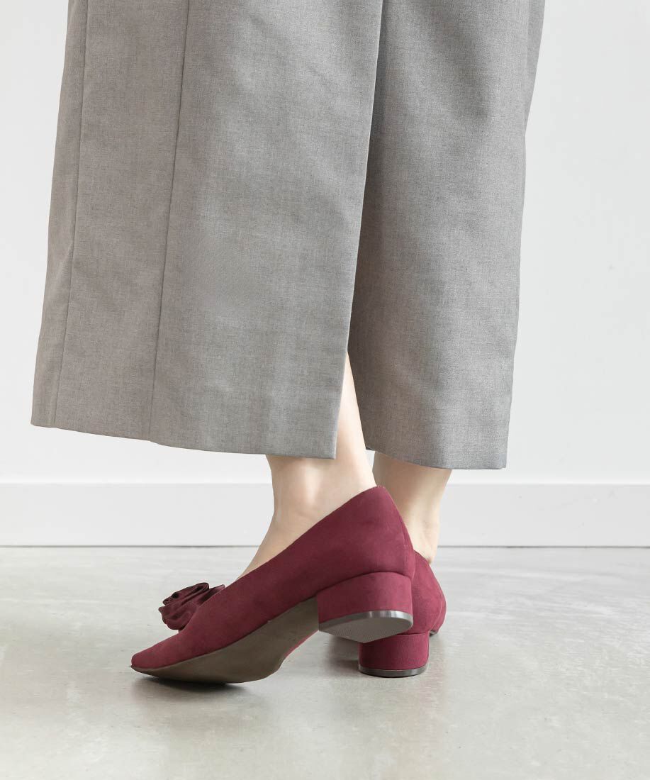  「2WAY ローズモチーフフラットパンプス」|パンプス|