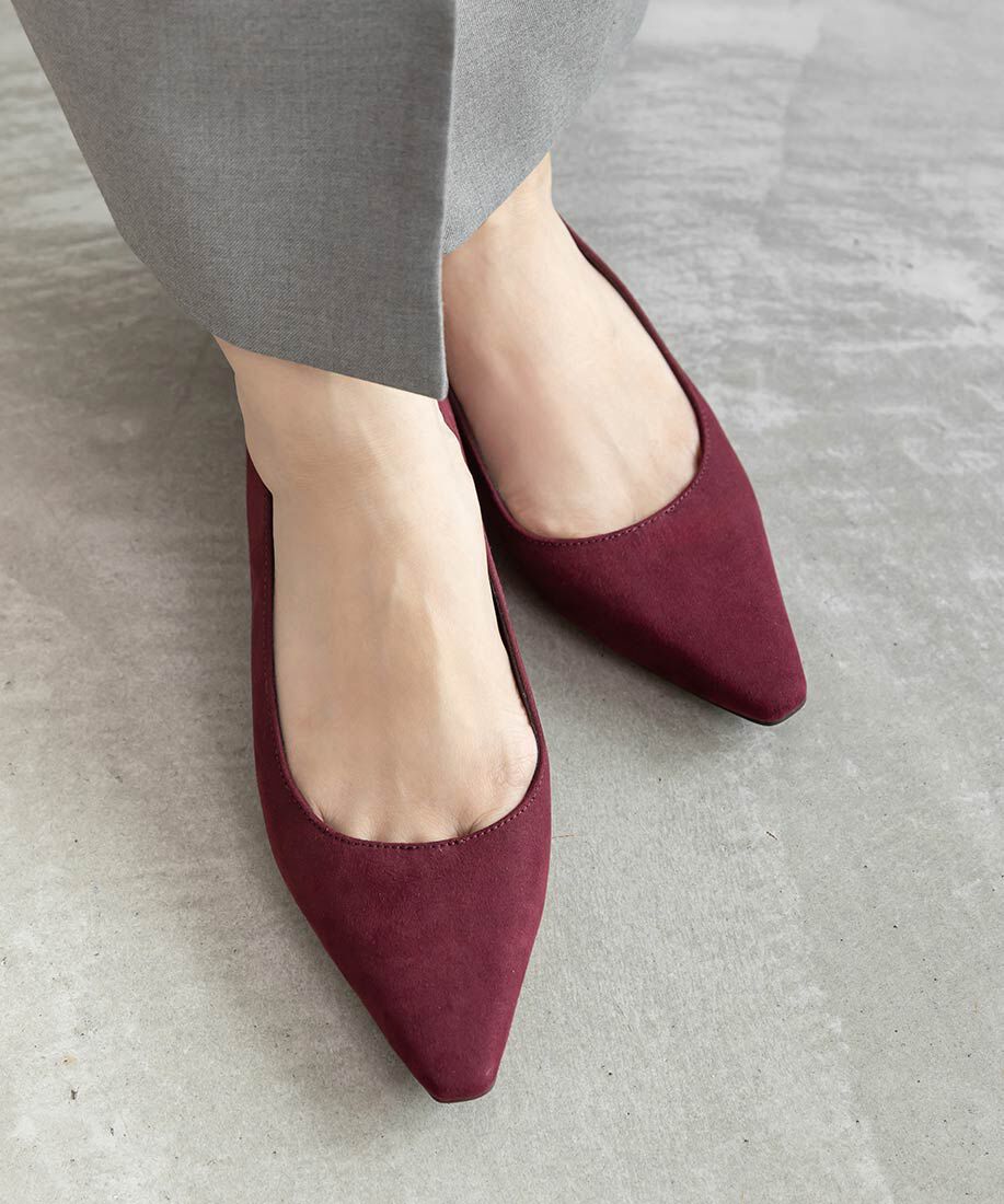  「2WAY ローズモチーフフラットパンプス」|パンプス|