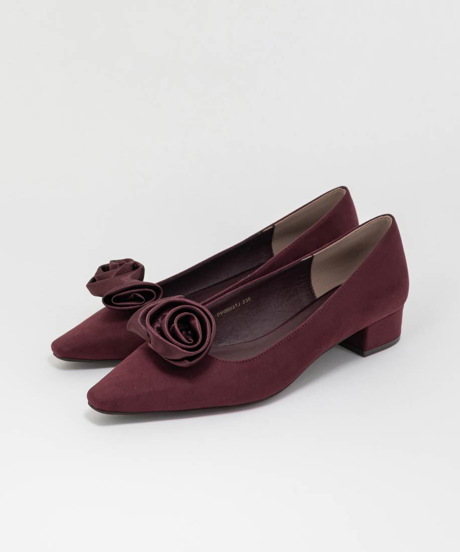  「2WAY ローズモチーフフラットパンプス」|パンプス|