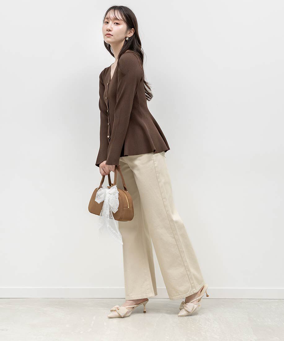  「シアーリボンミュールパンプス」|パンプス|