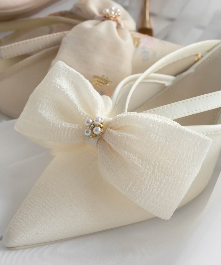  「シアーリボンミュールパンプス」|パンプス|