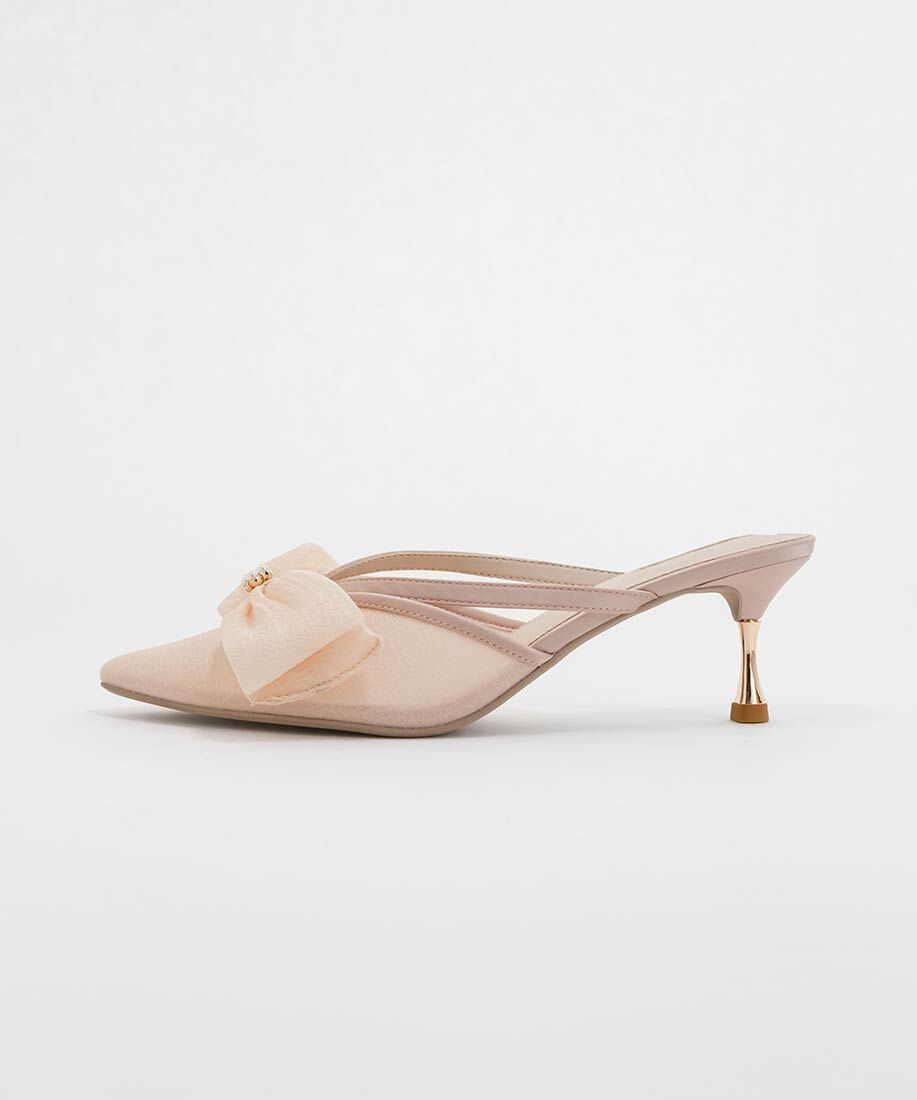  「シアーリボンミュールパンプス」|パンプス|