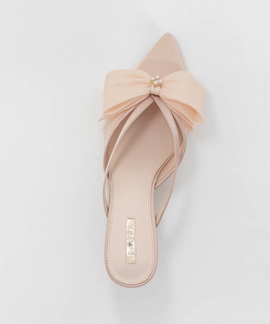  「シアーリボンミュールパンプス」|パンプス|