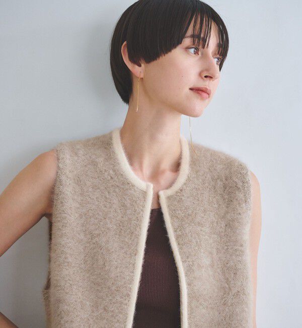 UNITED ARROWS「フォックスカシミヤ ジップ ベスト」|ベスト・ジレ|