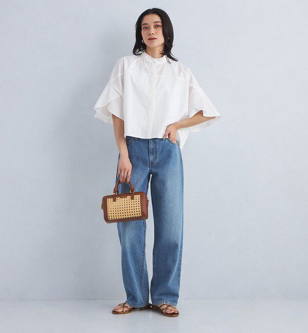 UNITED ARROWS green label relaxing「フレアスリーブ クロップド シャツ -マシンウォッシャブル・UVカット-」|シャツ・ブラウス|