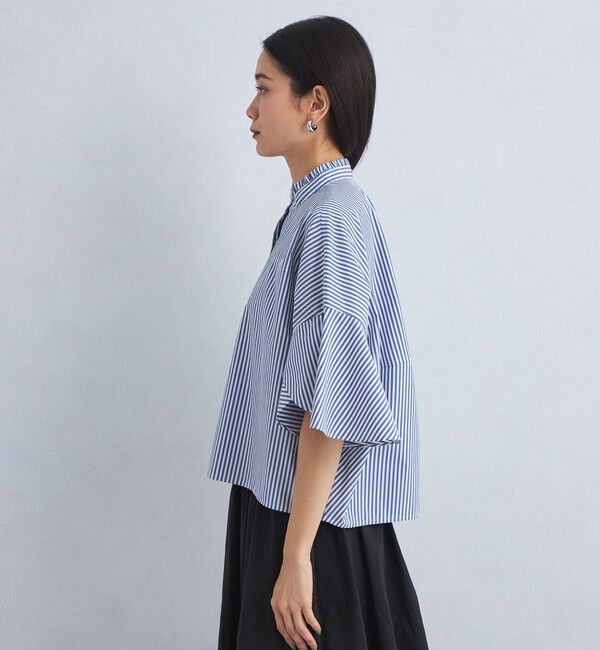 UNITED ARROWS green label relaxing「フレアスリーブ クロップド シャツ -マシンウォッシャブル・UVカット-」|シャツ・ブラウス|