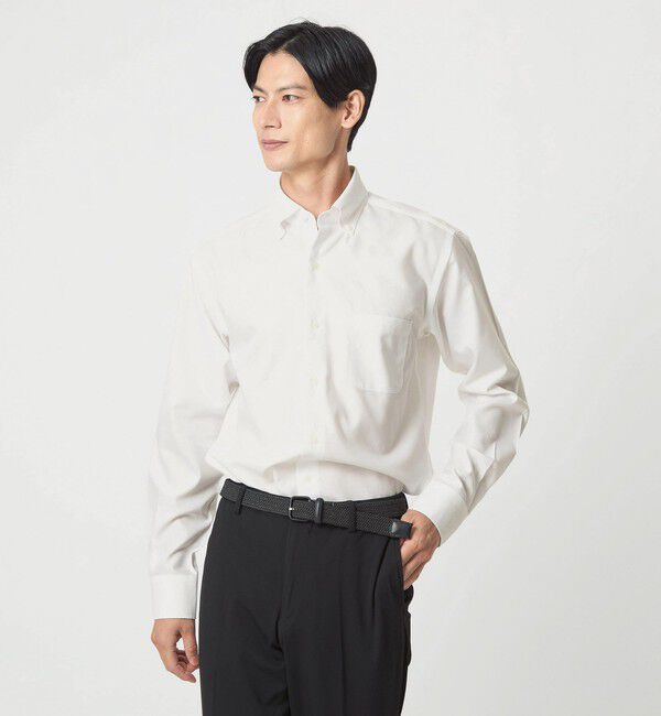 UNITED ARROWS green label relaxing「コットン ロイヤルオックス ボタンダウン ドレスシャツ -形態安定-」|シャツ・ブラウス|WHITE