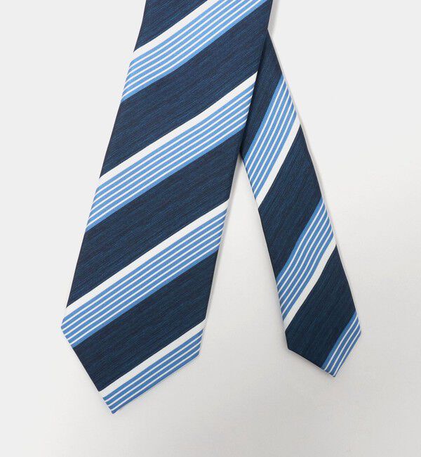 UNITED ARROWS green label relaxing「＜Luisa Esposito＞8.0cm スタンプ ストライプ２ ネクタイ」|ネクタイ・蝶ネクタイ|