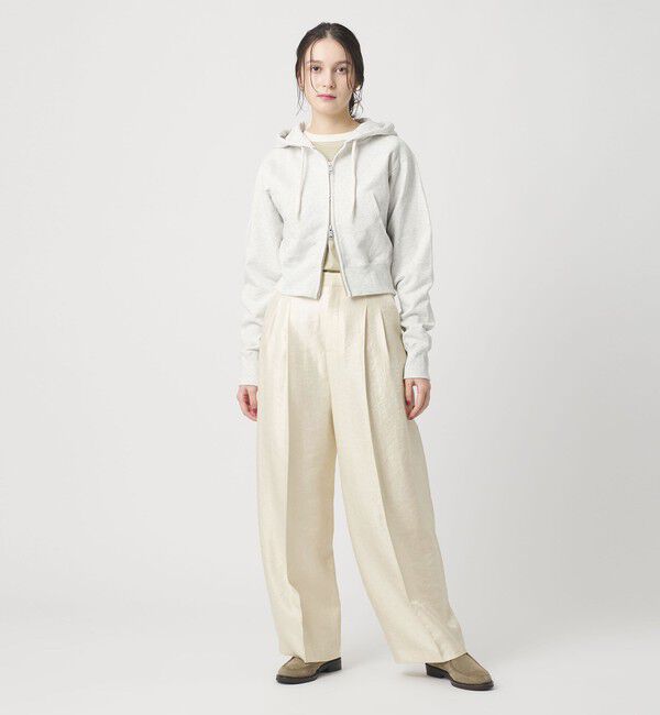 BEAUTY&YOUTH UNITED ARROWS「レーヨンブレンド グロス カーブパンツ」|チノ|