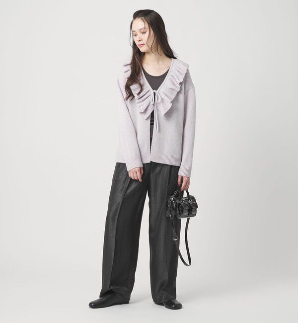 BEAUTY&YOUTH UNITED ARROWS「レーヨンブレンド グロス カーブパンツ」|チノ|