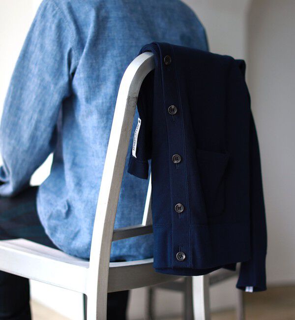 BEAMS PLUS「LOOPWHEELER&times;BEAMS PLUS / 別注  Extra Light Plus Sweat Cardigan」|スウェット・ジャージ|LWマリン(DK.NAVY)