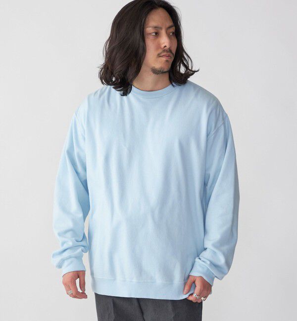 SHIPS「SHIPS: ソフト パイル コットン クルーネック スウェット」|Tシャツ・カットソー|ライトブルー