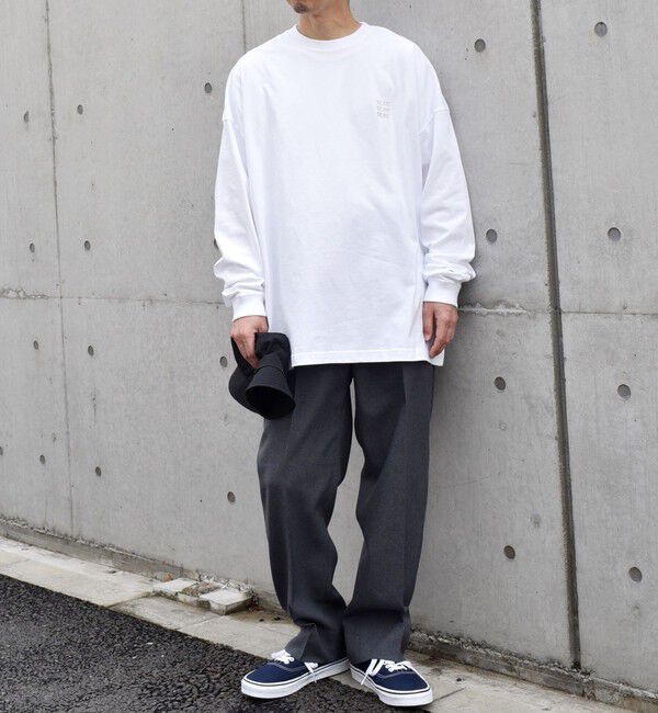 SHIPS any「【WEB限定】SHIPS any: BLAH BLAH BLAH.ワンポイント 刺繍 ルーズ Tシャツ (ロンT)◇」|Tシャツ・カットソー|