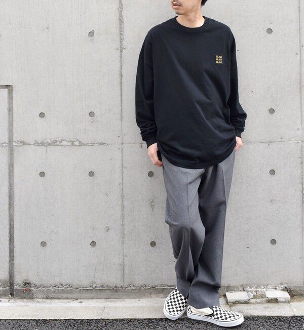 SHIPS any「【WEB限定】SHIPS any: BLAH BLAH BLAH.ワンポイント 刺繍 ルーズ Tシャツ (ロンT)◇」|Tシャツ・カットソー|