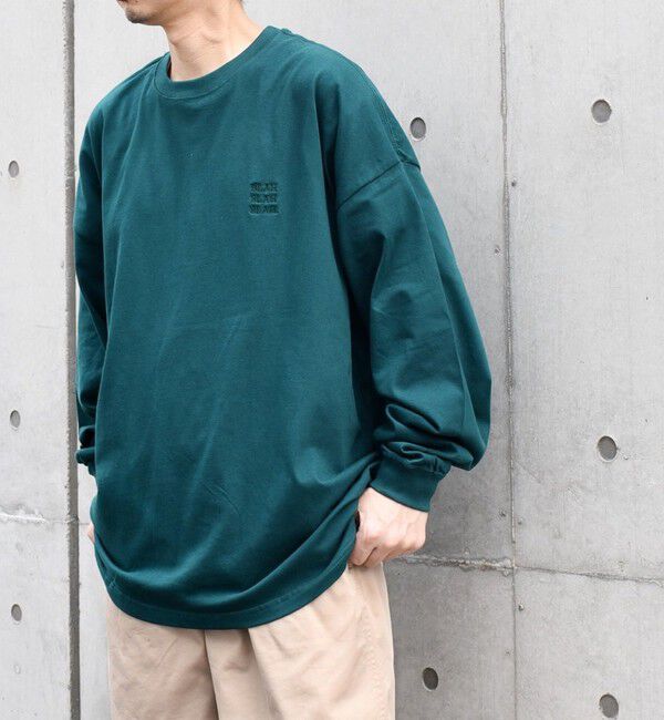 SHIPS any「【WEB限定】SHIPS any: BLAH BLAH BLAH.ワンポイント 刺繍 ルーズ Tシャツ (ロンT)◇」|Tシャツ・カットソー|