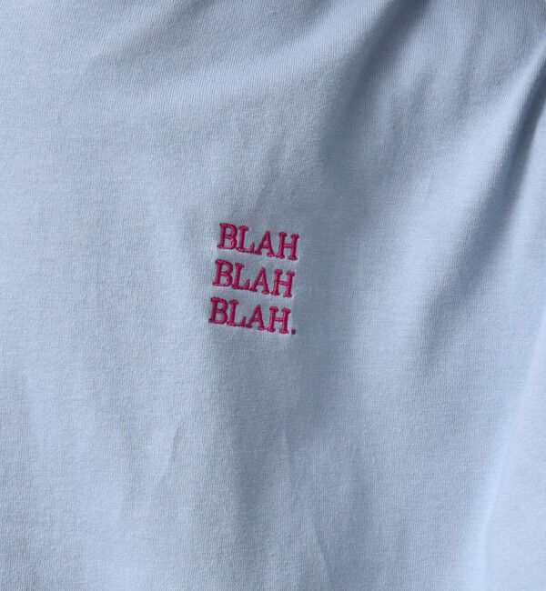 SHIPS any「【WEB限定】SHIPS any: BLAH BLAH BLAH.ワンポイント 刺繍 ルーズ Tシャツ (ロンT)◇」|Tシャツ・カットソー|