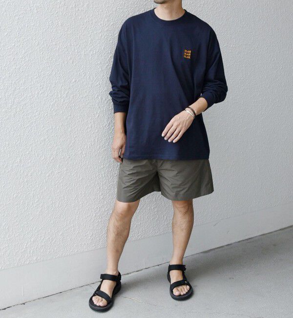 SHIPS any「【WEB限定】SHIPS any: BLAH BLAH BLAH.ワンポイント 刺繍 ルーズ Tシャツ (ロンT)◇」|Tシャツ・カットソー|