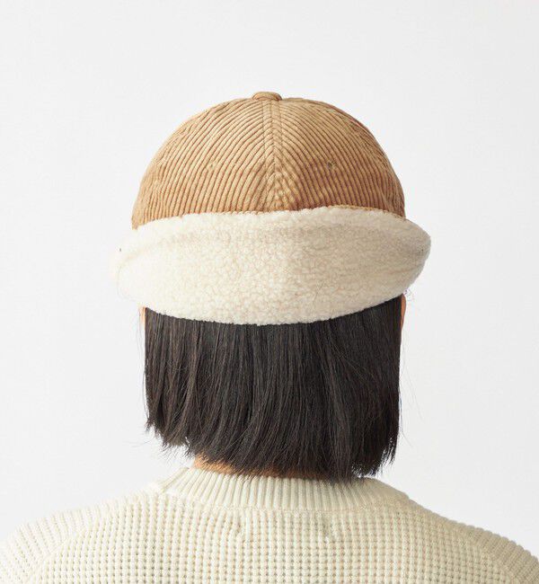SHIPS「【WEB限定】SHIPS: ワンポイント ロゴ 刺繍 コーデュロイ ボア オーバーフィット キャップ」|キャップ・キャスケット|