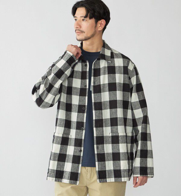 SHIPS「SHIPS: リネン コットン アムンゼン シャツ アウター」|シャツ・ブラウス|ブラック