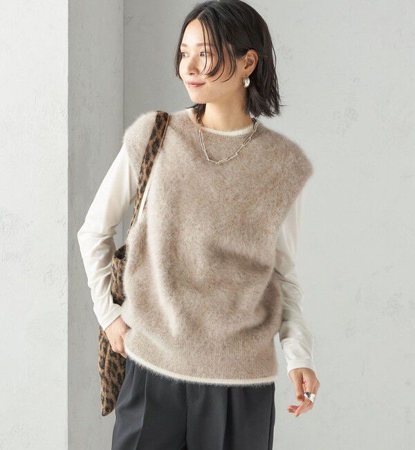 SHIPS for women「杢フォックス カシミヤ ニット ベスト」|ベスト・ジレ|