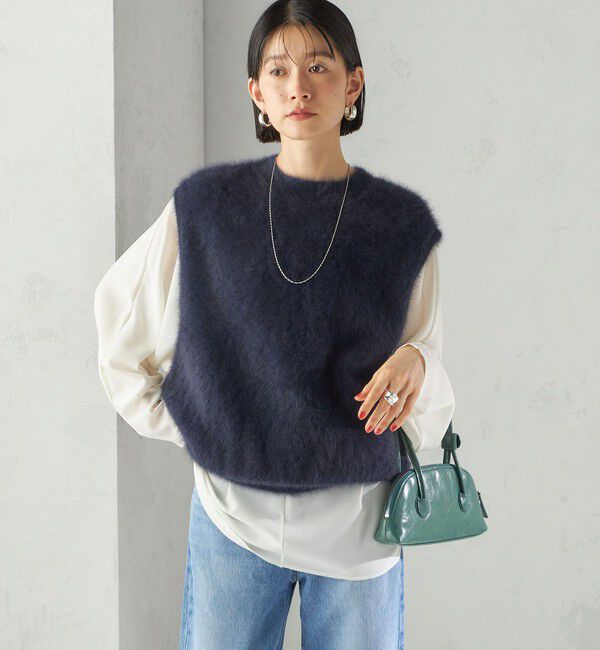 SHIPS for women「杢フォックス カシミヤ ニット ベスト」|ベスト・ジレ|