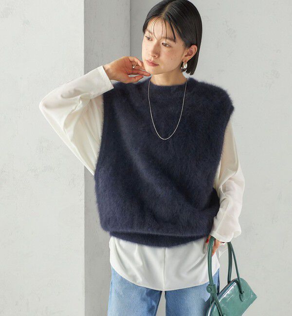 SHIPS for women「杢フォックス カシミヤ ニット ベスト」|ベスト・ジレ|