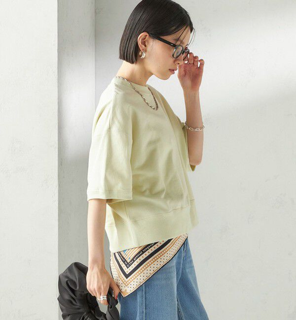 SHIPS for women「《予約》【SHIPS別注】SLOANE:〈手洗い可能〉半袖 ショート スウェット」|Tシャツ・カットソー|