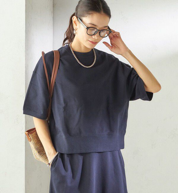 SHIPS for women「《予約》【SHIPS別注】SLOANE:〈手洗い可能〉半袖 ショート スウェット」|Tシャツ・カットソー|