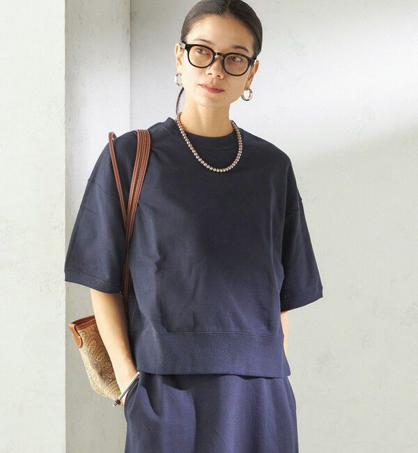 SHIPS for women「《予約》【SHIPS別注】SLOANE:〈手洗い可能〉半袖 ショート スウェット」|Tシャツ・カットソー|