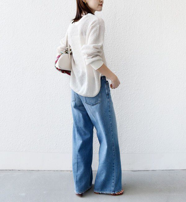 SHIPS for women「《予約》【WEB限定】〈手洗い可能〉ウェーブ クレープ ヘンリー 2WAY プルオーバー」|Tシャツ・カットソー|