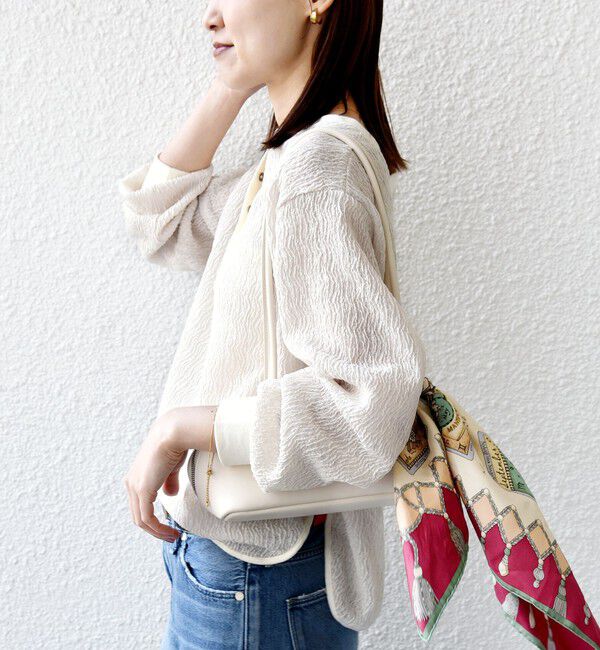 SHIPS for women「《予約》【WEB限定】〈手洗い可能〉ウェーブ クレープ ヘンリー 2WAY プルオーバー」|Tシャツ・カットソー|