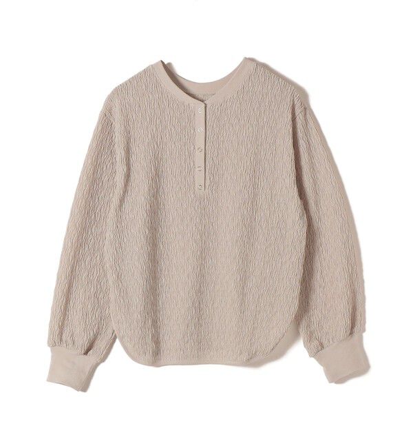 SHIPS for women「《予約》【WEB限定】〈手洗い可能〉ウェーブ クレープ ヘンリー 2WAY プルオーバー」|Tシャツ・カットソー|