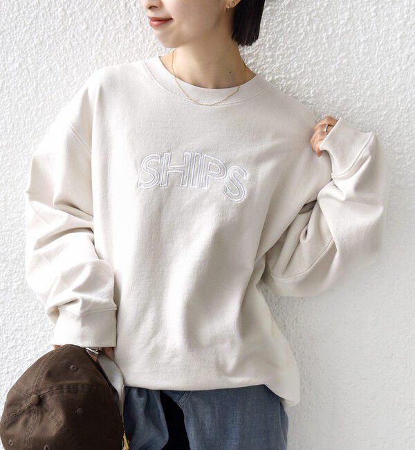 SHIPS for women「《予約》【WEB限定】SHIPS ラウンド ロゴ 刺繍 スウェット」|スウェット・ジャージ|