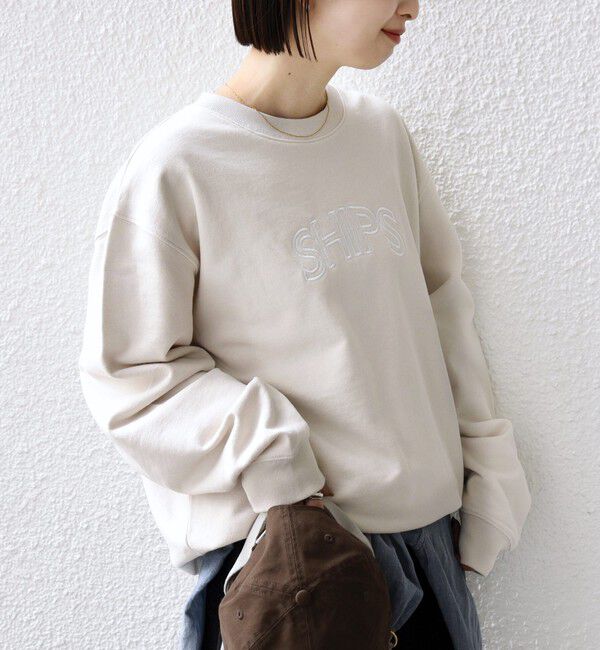 SHIPS for women「《予約》【WEB限定】SHIPS ラウンド ロゴ 刺繍 スウェット」|スウェット・ジャージ|