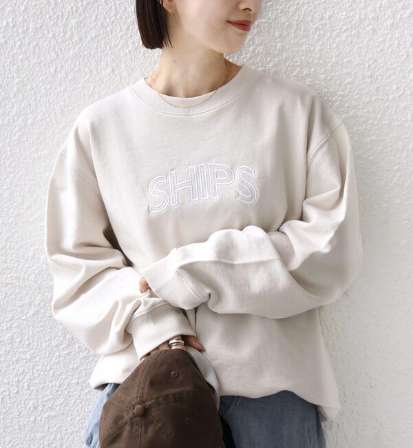 SHIPS for women「《予約》【WEB限定】SHIPS ラウンド ロゴ 刺繍 スウェット」|スウェット・ジャージ|