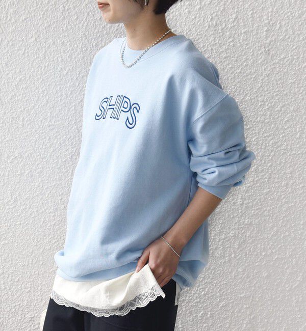 SHIPS for women「《予約》【WEB限定】SHIPS ラウンド ロゴ 刺繍 スウェット」|スウェット・ジャージ|