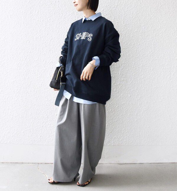 SHIPS for women「《予約》【WEB限定】SHIPS ラウンド ロゴ 刺繍 スウェット」|スウェット・ジャージ|
