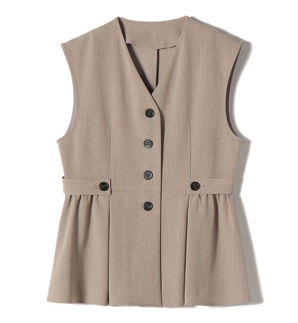 SHIPS Colors 「SHIPS Colors:〈手洗い可能〉ドライ メランジ ペプラム ベスト」|ベスト・ジレ|