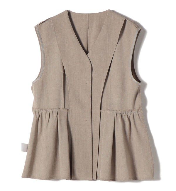 SHIPS Colors 「SHIPS Colors:〈手洗い可能〉ドライ メランジ ペプラム ベスト」|ベスト・ジレ|