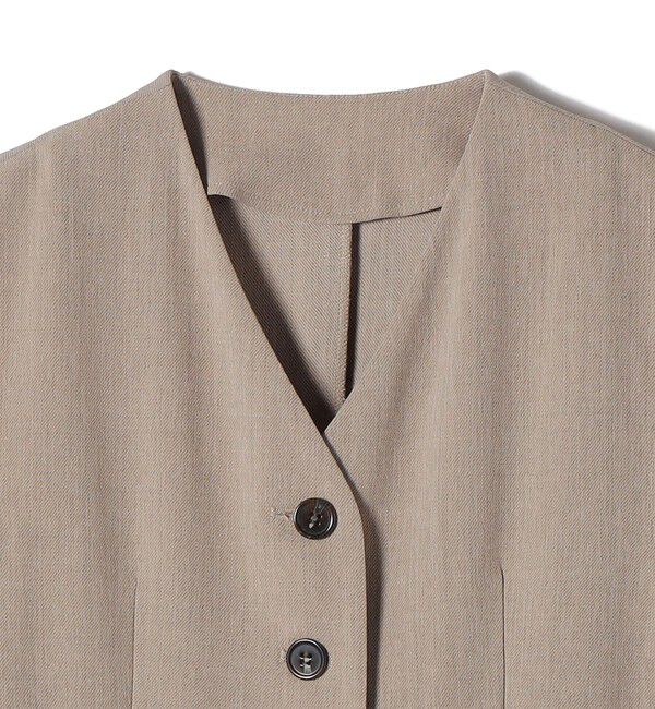 SHIPS Colors 「SHIPS Colors:〈手洗い可能〉ドライ メランジ ペプラム ベスト」|ベスト・ジレ|